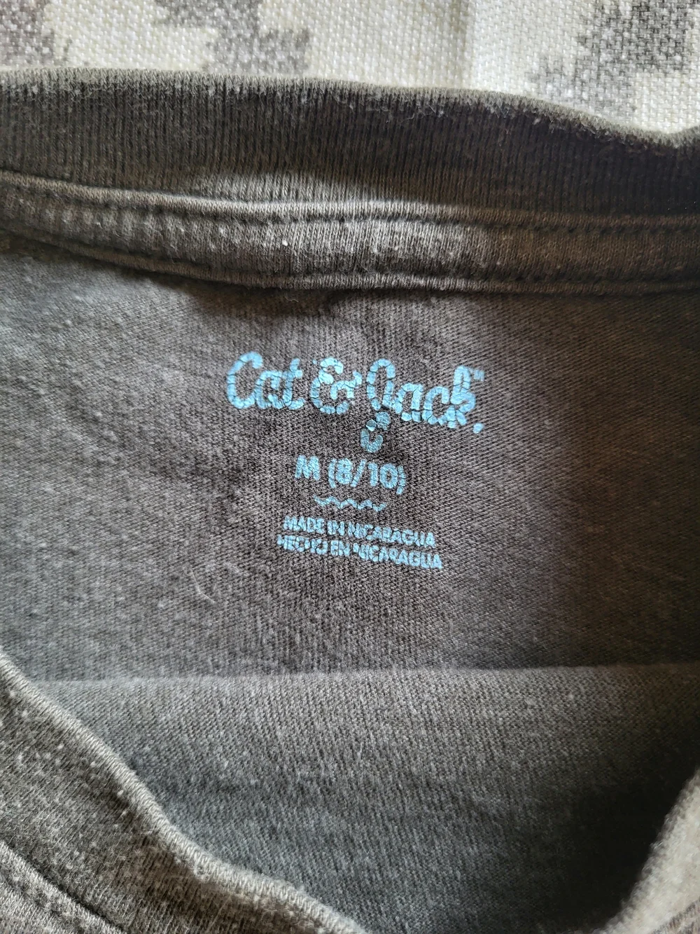 Cat & Jack Charcoal Tee with Orange Basketball Graphic